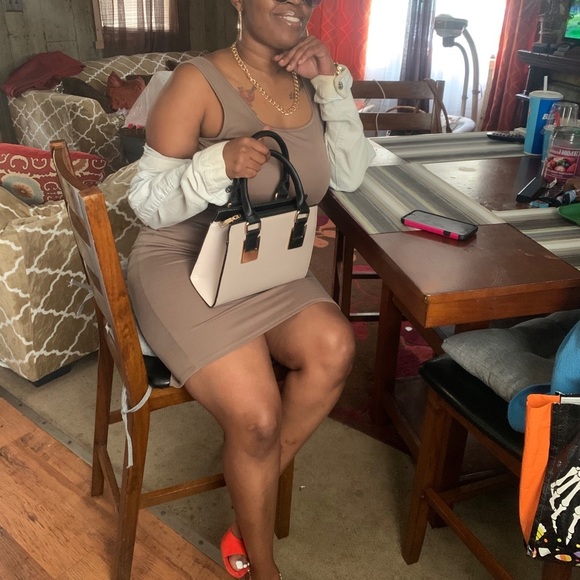 MOCHA TANK TOP MIDI DRESS - Picture 6 of 6